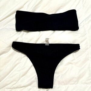 Black two-piece bikini